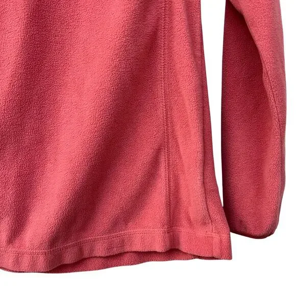 Columbia Womens Peach Fleece Quarter Zip Pullover Medium Lightweight Soft Cozy - Picture 3 of 6